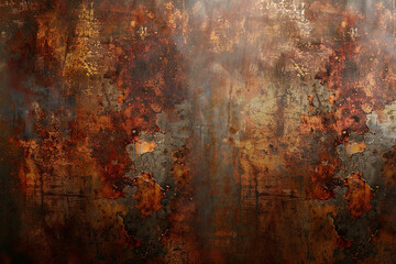 Rustic metal background with distressed brown and rust tones,A rusty metal surface with clear signs of corrosion and rust formation. for backgrounds, textures, industrial concepts, banner