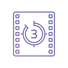 Thin Line Countdown vector icon