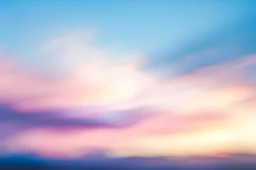 Fotobehang Colorful sunset sky with clouds,  Abstract background,  Blurred background © Cuong