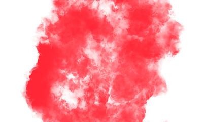 Red smoke texture on white  background