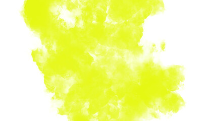 Yellow  smoke texture on white  background