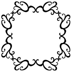 Beautiful and stylish black frame on a white background