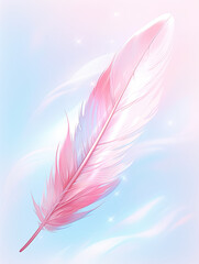 Fototapeta na wymiar pink and white feathers.