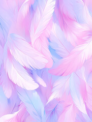 Soft gentle pink feathers background.