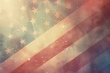 Background with USA flag, American independence, 4th of July. - obrazy, fototapety, plakaty