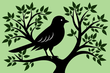 bird on a branch of tree