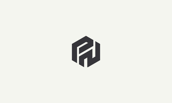 initials letter PN simple monogram logo design vector illustration