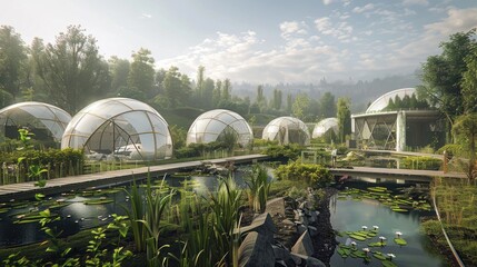 Craft a self-sustaining biodome colony with controlled environments for agriculture, living spaces, and recreation areas