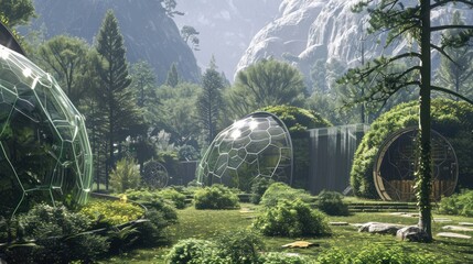 Craft a self-sustaining biodome colony with controlled environments for agriculture, living spaces, and recreation areas