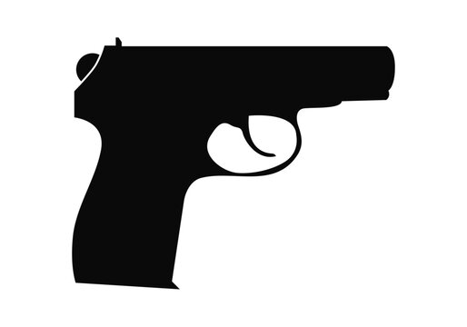 Icono negro de silueta de una pistola.