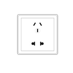 86 Type Wall Socket Panel 5-Pins Outlet Electric 10A Electrical Plugs Sockets 2 Holes And 3 Holes Pure White