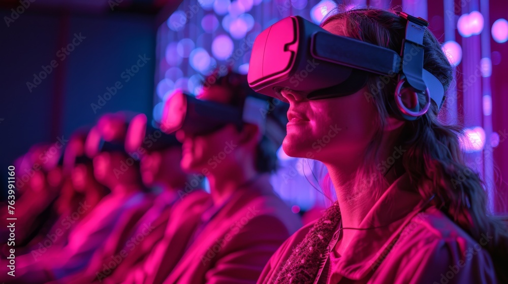 Poster virtual reality experience at a tech event