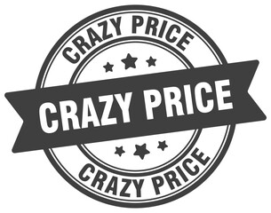 crazy price stamp. crazy price label on transparent background. round sign