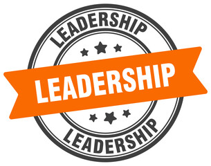 leadership stamp. leadership label on transparent background. round sign