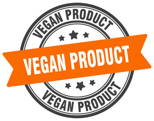 vegan product stamp. vegan product label on transparent background. round sign