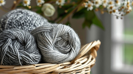Obraz premium Woolen yarn. 
