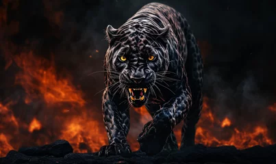Plexiglas foto achterwand Black Panther © Annika