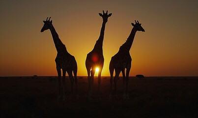 Fototapeta na wymiar Giraffes89