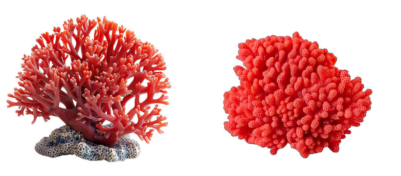 red Coral isolated on transparent background