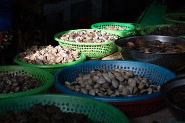 Shellfish on the market 
