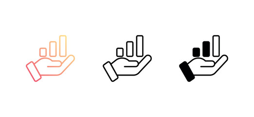 Stats icon design with white background stock illustration