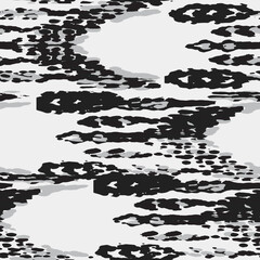 Ethnic Vector Pattern. Bohemian Peacock Print. Monochrome and Greyscale Abstract Modern Batik. Geometric Ikat Seamless Design. Vintage Ornament. Rhombus Watercolor Background. Fashion Retro Art. - 763999106