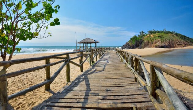 Bridge on the beach