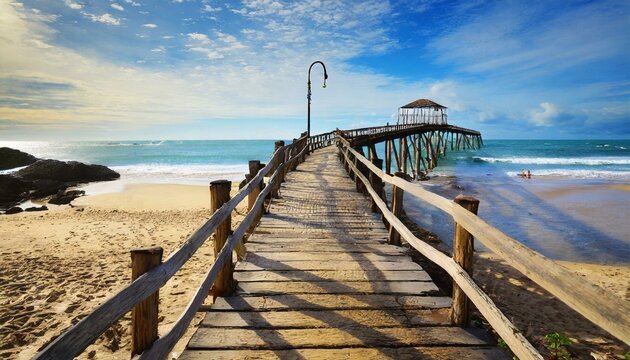 Bridge on the beach