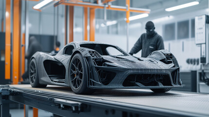 New car model using 3D printing. Automotive Prototyping
