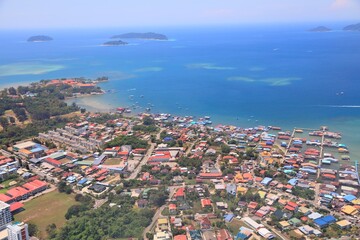 Kota Kinabalu aerial view in Malaysia