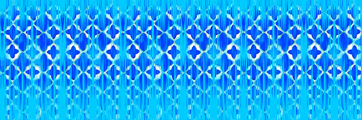 Marrakesh Pattern. Morrocan Majolica Design. Eastern Ogee Lattice. Damask Tile. Geometric Turkish Quatrefoil. Arabic Seamless Background. Blue and Indigo Vintage Arabesque. Moorish Trellis. - 764004771