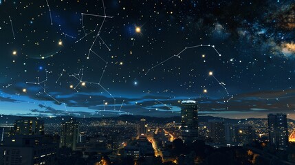 Augmented reality guide to the night sky for urban astronomers
