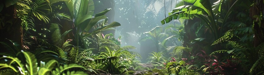 Exploration of a lush alien jungle on a distant exoplanet