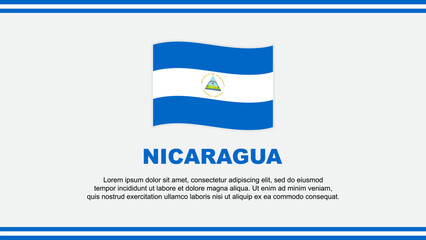 Nicaragua Flag Abstract Background Design Template. Nicaragua Independence Day Banner Social Media Vector Illustration. Nicaragua Design