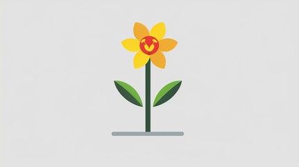 Icon of a flower in trendy flat style isolated on grey background. Perfect for logos, apps, websites. Modern illustration, EPS10.