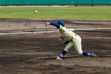 高校野球試合風景 ピッチングシーン - 764008735