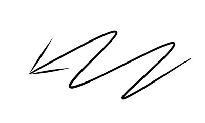 vektor stok hand drawn marker underline stroke