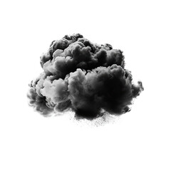 black cloud isolated on transparent background - obrazy, fototapety, plakaty
