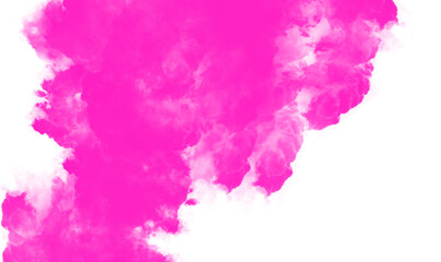 Pink smoke texture on white  background