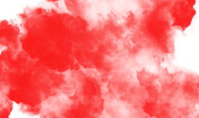 Red smoke texture on white  background
