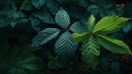 green Forest leaves