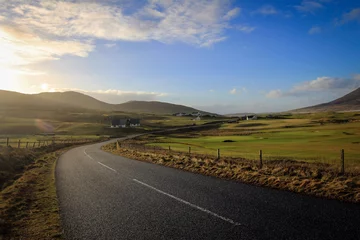Photo sur Plexiglas Atlantic Ocean Road Road view near Scarista beach, Isle of Harris, Hebrides, Scotland