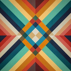 minimalist geometric pattern background with intersecting lines and vibrant contrasting colors