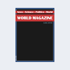 Magazine front cover blank template
