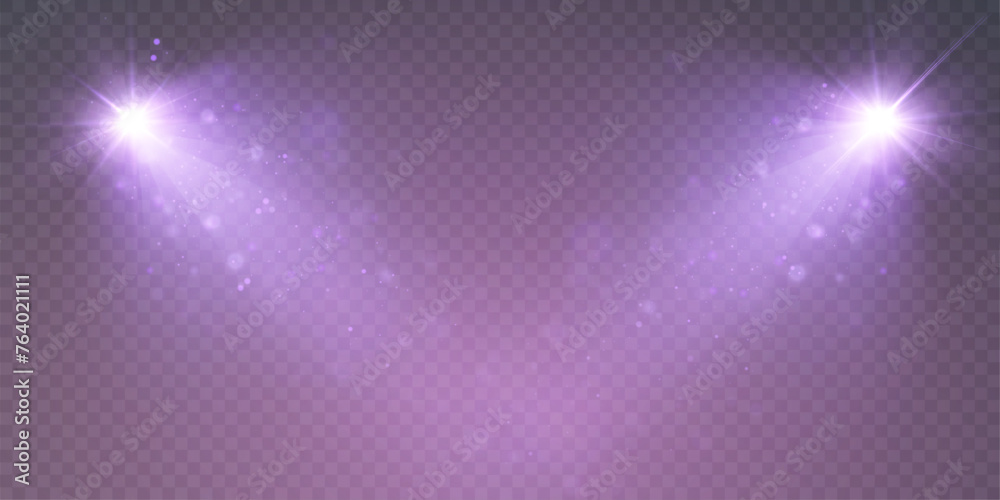 Poster purple spotlight background. illuminated transparent stage. background for displaying products. brig