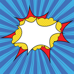 Pop art Background Vector Illustration. Speech Bubble in Pop-Art Style