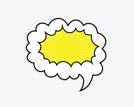 recommend clip art: Empty boom comic text speech bubble. Cartoon superhero print.