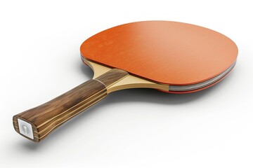 3D render of table tennis racket isolated on white background, detailed rubber texture, ergonomic handle, accurate shadow, high-resolution, precise sports equipment depictionhigh resolution DSLR