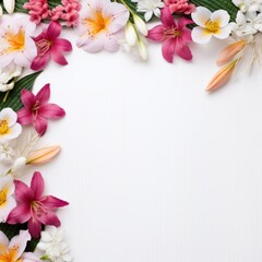 Frangipani Flowers on Wood: A Beautiful Floral Design in Pink and Purple for a Summer Card or Wedding Invitation