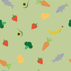 Healthy and wholesome food, vegetables and fruits